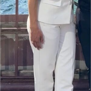 Women’s White trousers and button up set